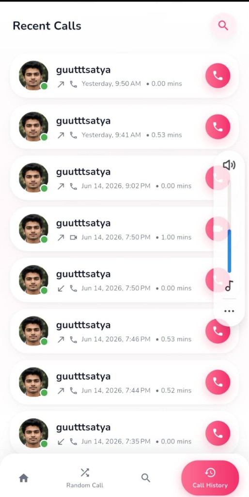 Talkoraa call history